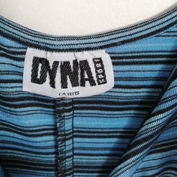 90s Blue Striped Dress - Picture 3 of 4